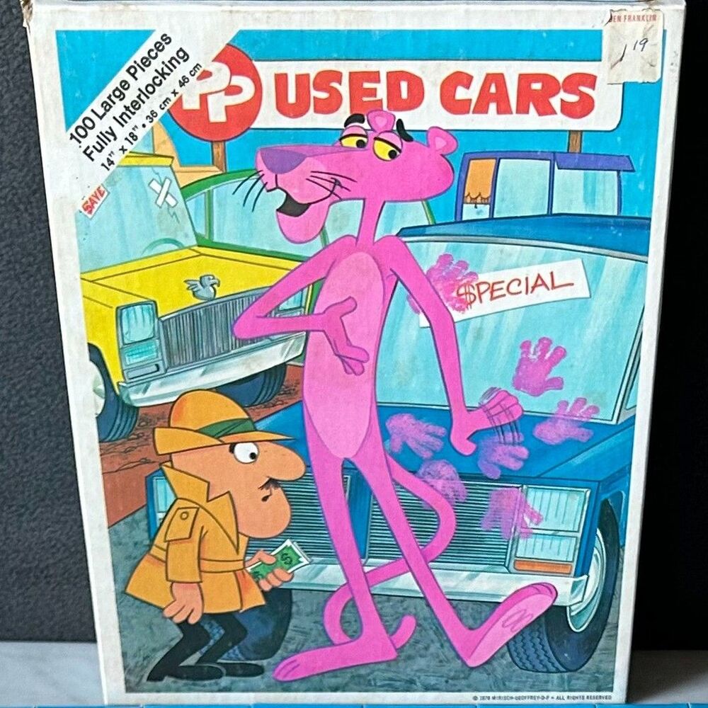Vintage 1978 Pink Panther TV Cartoon Kids Puzzle 100 Pieces Whitman - Complete